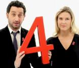 Cyril Hanouna et Stéphanie Renouvin dans le spot pour le Sidaction 2011