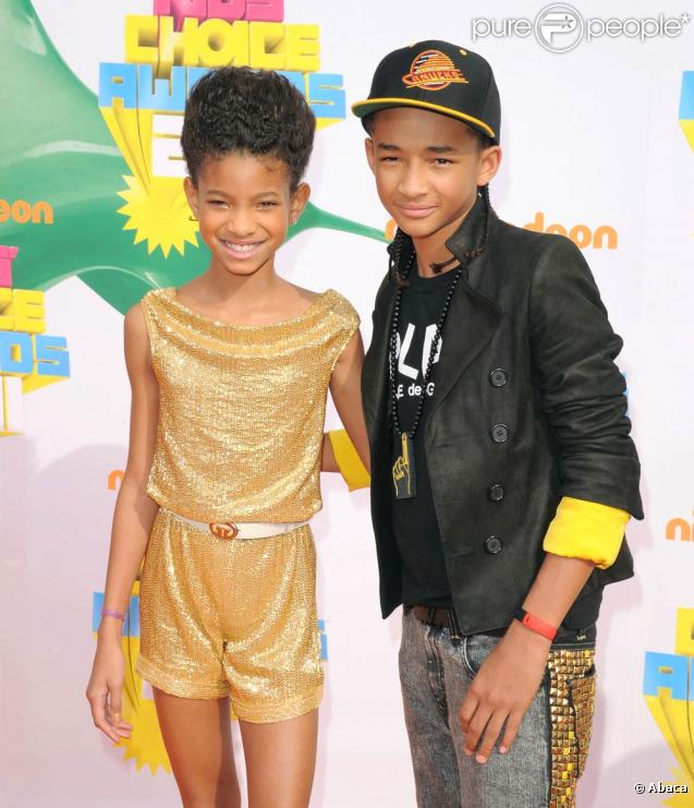 Willow et Jaden Smith lors de la grande soirée des 24e Kid's Choice Awards, organisée par la chaîne de télévision Nickélodéon dans l'enceinte du Gallen Center de Los Angeles, le 2 avril 2011.