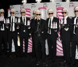 Karl Lagerfeld lors de la soirée Coca Cola Light pour célébrer le lancement de sa bouteille. Le 7 avril 2011