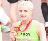 Agyness Deyn, a participé au marathon de Londres pour l\'association Oxfam, le 17 avril 2011.