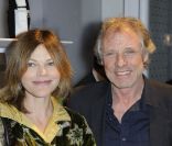 Alexandra Kazan et son compagnon François Bernheim lors de la soirée d'ouverture du flagship Lacoste sur les Champs-Elysées à Paris le 28 avril 2011