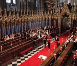 Le Prince William et son frère et témoin le Prince Harry arrivent à Westminster Abbey, le 29 avril 2011