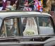 Kate Middleton et son père Michael lors de leur arrivée à l'Abbaye de Westminster à l'occasion de son mariage avec le Prince William, le 29 avril 2011
