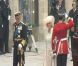 Arrivée à l'abbaye de Westminster des invités royaux pour le mariage de Prince William et Kate Middleton, dont la Reine Elizabeth II, le Prince Charles et Camilla Parker Bowles, le 29 avril 2011