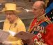 La reine Elizabeth II et le prince Philip dans l'abbaye de Westminster, à Londres, le 29 avril 2011.