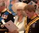 Le prince Charles, Camilla et le prince Harry dans l'abbaye de Westminster, à Londres, le 29 avril 2011.