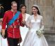Kate Middleton arborait une robe de mariée signée Sarah Burton inspirée du style des années 50. Londres, 29 avril 2011