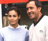 Severiano Ballesteros en compagnie d'Ines Sastre en octobre 1997 