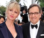 Catherine Falgayrac et Nonce Paolini lors de la montée des marches pour le film  Habemus Papam , dans le cadre du 64e Festival de Cannes, le 13 mai 2011.