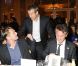 Vladimir Doronin avec Sean Penn et Leonardo DiCaprio lors du dîner de charité Cinema for Peace organisé au Carlton, à Cannes, le 18 mai 2011