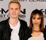 Michael Fassbender, Zoe Kravitz et James McAvoy lors de la promotion de X-Men First Class 