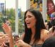  Nicole Scherzinger : heureuse au contatc de ses fans en arrivant aux auditions X Factor à Newark aux Etats-Unis le 9 juin 2011 