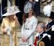 Camilla Parker Bowles et Kate Middleton lors de la cérémonie annuelle de l'Ordre de la jarretière dans la chapelle Saint George à Windsor le 13 juin 2011 