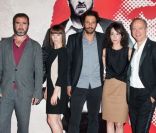 Eric Cantona, Karine Vanasse, Mehdi Nebbou, Karina Testa et Aurélien Recoing à l'occasion de l'avant-première de  Switch , au Gaumont Marignan, à Paris, le 20 juin 2011.