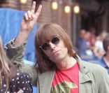 Liam Gallagher, Nicole Appleton et leur fils Gene à New York pour l\'émission de David Letterman, le 21 juin 2011.