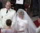 Le prince Albert et la princesse Charlène lors de leur mariage religieux dans la cour d'honneur du Palais, à Monaco, le 2 juillet 2011