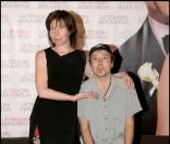 Elise Larnicol et Pascal Vincent des Robins des Bois à la première du film Le témoin Amoureux