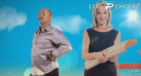 Vincent Lagaf' et Laurence Ferrari dans le spot publicitaire estival de TF1.