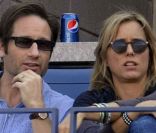 Tea Leoni et David Duchovny à New York en septembre 2010