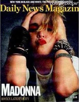Une des toutes premières couvertures de Madonna, à l'aube de son explosion, pour le Daily News Magazine. Décembre 1984.