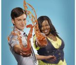 Chris Colfer et Amber Riley, de la série  Glee .