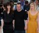 Charlotte Gainsbourg, Lars von Trier et Kirsten Dunst lors du festival de Cannes en mai 2011