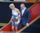 Zara Phillips et Mike Tindall assistent à la soirée organisée  sur un yacht avant leur mariage, à Édimbourg le 29  juillet 2011.