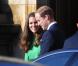 Kate Middleton et le prince William lors de la soirée précédant le mariage de Zara Phillips, le vendredi 29 juillet 2011, à Edimbourg.