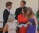 Le prince Harry, le prince William, la princesse Beatrice et la princesse Eugenie lors d'une soirée placée sous le signe du mariage de Zara Phillips et Mike Tindall, sur le yacht Britannia. Vendredi 29 juillet 2011