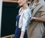 Katherine Kelly lors d'une soirée placée sous le signe du mariage de Zara Phillips et Mike Tindall, sur le yacht Britannia. Vendredi 29 juillet 2011