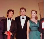 Sean Penn, John Travolta et Catherine Deneuve lors du festival de cannes 97