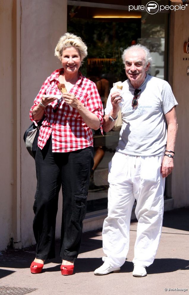 Danièle Gilbert et son époux Patrick à Saint-Tropez, le 16 août 2011.