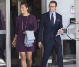 La princesse Victoria de Suède et son mari le prince Daniel procédaient à l'inauguration du Congrès nordique des juristes, à Stockholm, le jeudi 18 août 2011, au lendemain de l'annonce de sa grossesse.
