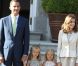La famille royale d'Espagne accueille le Pape Benoit XVI au palais de la Zarzuela. Le 19 août 2011
