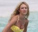 Candice Swanepoel lors d'un shooting photo réalisé pour Victoria's Secret à Saint-Barthélémy le 12 août 2011