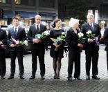 Dimanche 21 août 2011, la princesse Victoria de Suède, avec le premier ministre suédois Frederik Reinfeldt, était à Oslo afin d'assister à l'hommage rendu aux victimes du double attentat qui a frappé la Norvège le 22 juillet, faisant 77 morts. Le prince Frederik de Danemark (2e en p. de la gauche) représentait également son pays.