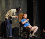 Bruno Solo et Dominique Pinon répète  L'Ouest Solitaire  au Théâtre Marigny, à Paris, le 26 août 2011.