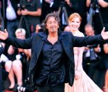 Lucila Sola, Al Pacino et Jessica Chastain lors du festival de Venise le 4 septembre 2011, pour la présentation du film Wilde Salome 