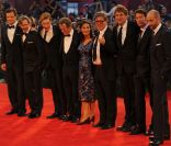 L'équipe du film La Taupe lors de la présentation au festival de Venise le 5 septembre 2011