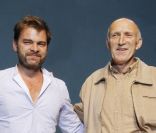 Clovis Cornillac et Rufus lors de la remise des prix du 13ème festival de la fiction de La Rochelle, le 10 septembre 2011