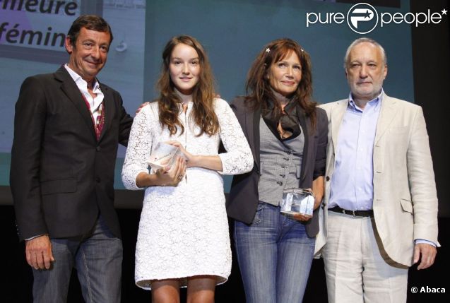 Clémentine Celarié, François Berléand et Anaïs Demoustier lors de la remise des prix du 13ème festival de La Rochelle, le 10 septembre 2011