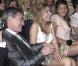 Jean-Marie Bigard et sa femme Lola Marois lors de leur mariage à la mairie du VIIe arrondissement de Paris, le 27 mai 2011.