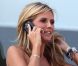 Heidi Klum en plein tournage d'une publicité pour AOL, le 15 septembre 2011 à Los Angeles