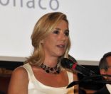 Laurence Ferrari, très amoureuse au bras de son mari Renaud Capuçon lors de la Nuit du Yachting à Monaco le 17 septembre 2011