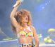 Rihanna sur scène à la Barbade, le 5 août 2011.