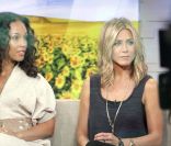 Jennifer Aniston, Alicia Key et Demi Moore sur le plateau de l\'émission<em> Good Morning America</em>, à New York, le 26 septembre 2011.