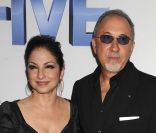 Gloria et Emilio Estefan à l'avant-première du téléfilm  Five , à New York, le 26 septembre 2011.