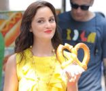 Leighton Meester sur le tournage de Gossip Girl  