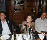 Denis Zanon, directeur de l'office du tourisme de Nice, et Céline Bosquet lors de la soirée de l'Association des Niçois de Paris, le 26 septembre 2011. 