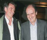 Bruno Gaccio et Pierre Lescure, à Pairs, le 27 septembre 2007. 